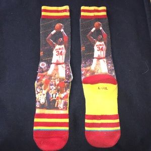 Houston Rockets Hakeem Olajuwon Legend Socks
